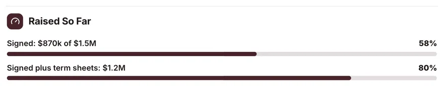 Progress bars, "Raised So Far": a close-up of the Fundraising Tracker One-Pager Template