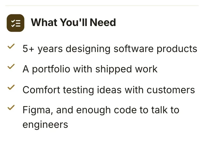 Key points, "What You'll Need": a close-up of the Job Description One-Pager Template